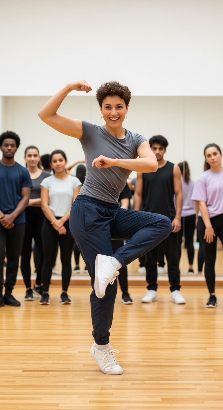 Тренер показывает комбинации